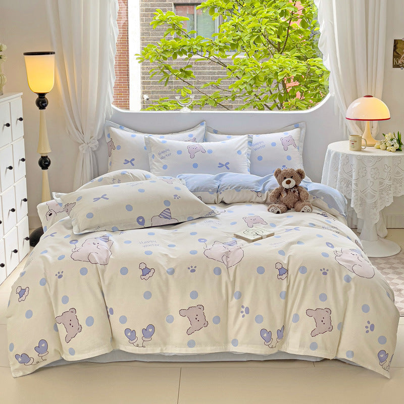 HKM-334035 Cute Cartoon Anime Duvet Cover Set in Pure Cotton – Available in Multiple Sizes