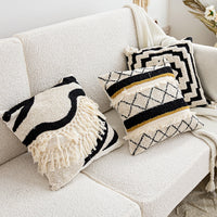HKM-334035 Modern Stripe and Solid Color Cushion - Various Shapes and Sizes