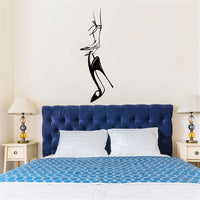 HKM-334227 Modern PVC Mural - Black High Heels Design for Living Room or Bedroom, 42x112cm