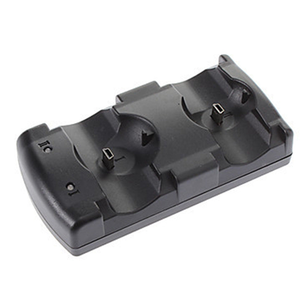 HKM-334291 Dual Charger Dock for PS3 Controllers - Wireless Charging Stand, Black