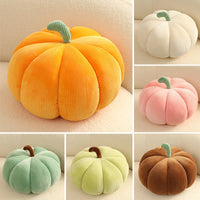 HKM-334355 Cute Pumpkin Pillow with Plant Pattern – Modern Sofa Cushion in Various Sizes and Colors