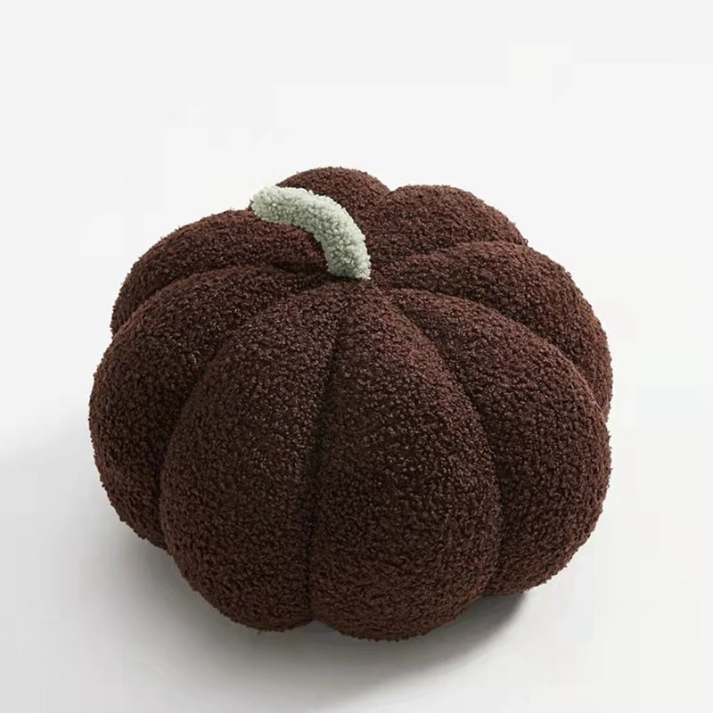 HKM-334355 Cute Pumpkin Pillow with Plant Pattern – Modern Sofa Cushion in Various Sizes and Colors