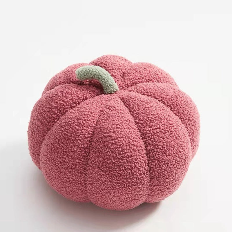 HKM-334355 Cute Pumpkin Pillow with Plant Pattern – Modern Sofa Cushion in Various Sizes and Colors