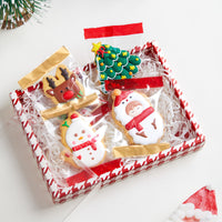 HKM-334355 Handmade Red Packing Bags for Christmas Biscuit Cookies - Set of 100