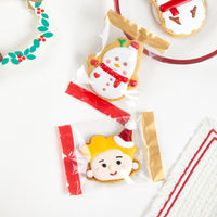 HKM-334355 Handmade Red Packing Bags for Christmas Biscuit Cookies - Set of 100