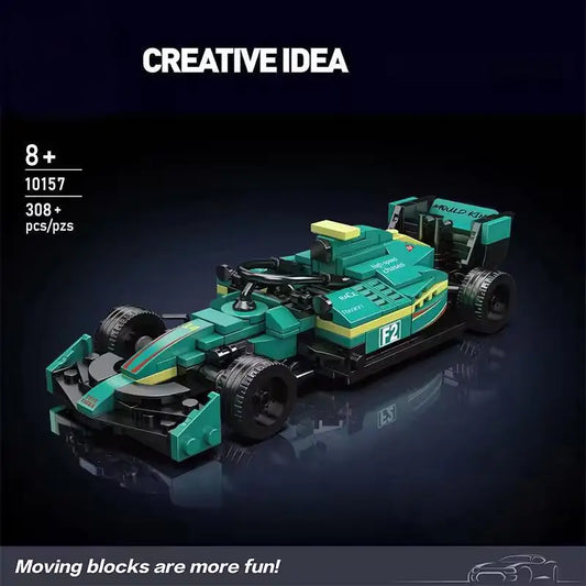 HKM-334483 F1 RC Racing Car Building Block Set for Kids – DIY Mini Model Toy for Ages 8 and Up, 308+ Pieces