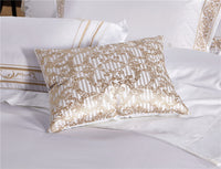 HKM-334547 Elegant Four-Piece European Style Bedding Set with Satin Finish