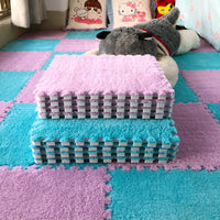 HKM-334611 Large Elastic Square Floor Mats for Bedroom and Home Use - Pack of 10 or 12 Pieces
