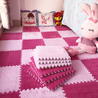 HKM-334611 Large Elastic Square Floor Mats for Bedroom and Home Use - Pack of 10 or 12 Pieces
