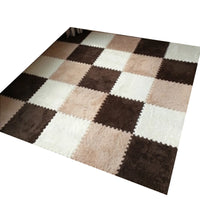 HKM-334611 Large Elastic Square Floor Mats for Bedroom and Home Use - Pack of 10 or 12 Pieces