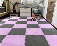 HKM-334611 Large Elastic Square Floor Mats for Bedroom and Home Use - Pack of 10 or 12 Pieces