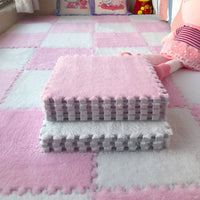 HKM-334611 Large Elastic Square Floor Mats for Bedroom and Home Use - Pack of 10 or 12 Pieces