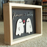 HKM-334675 Halloween and Christmas Decorative Photo Frame - 10x6 Inch Log Material - Style 1 & Style 2
