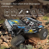HKM-334803 1/10 Scale Electric Off-Road Remote Control Climbing Car - 4WD for Indoor and Outdoor Use