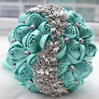 HKM-334995 Elegant Bride's Bouquet - 18cm Diameter, 25cm Height