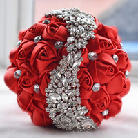 HKM-334995 Elegant Bride's Bouquet - 18cm Diameter, 25cm Height