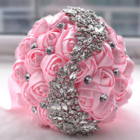 HKM-334995 Elegant Bride's Bouquet - 18cm Diameter, 25cm Height