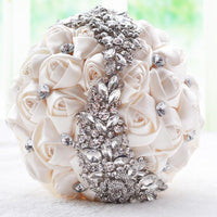 HKM-334995 Elegant Bride's Bouquet - 18cm Diameter, 25cm Height