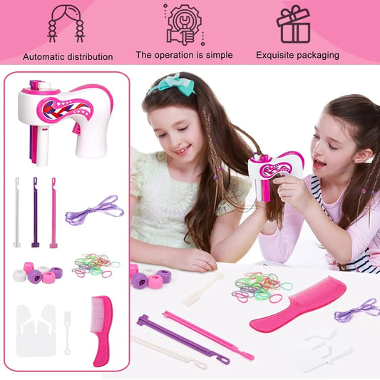HKM-335059 Automatic Hair Braider Machine for Kids - DIY Hair Styling Salon Toy for Ages 4-14