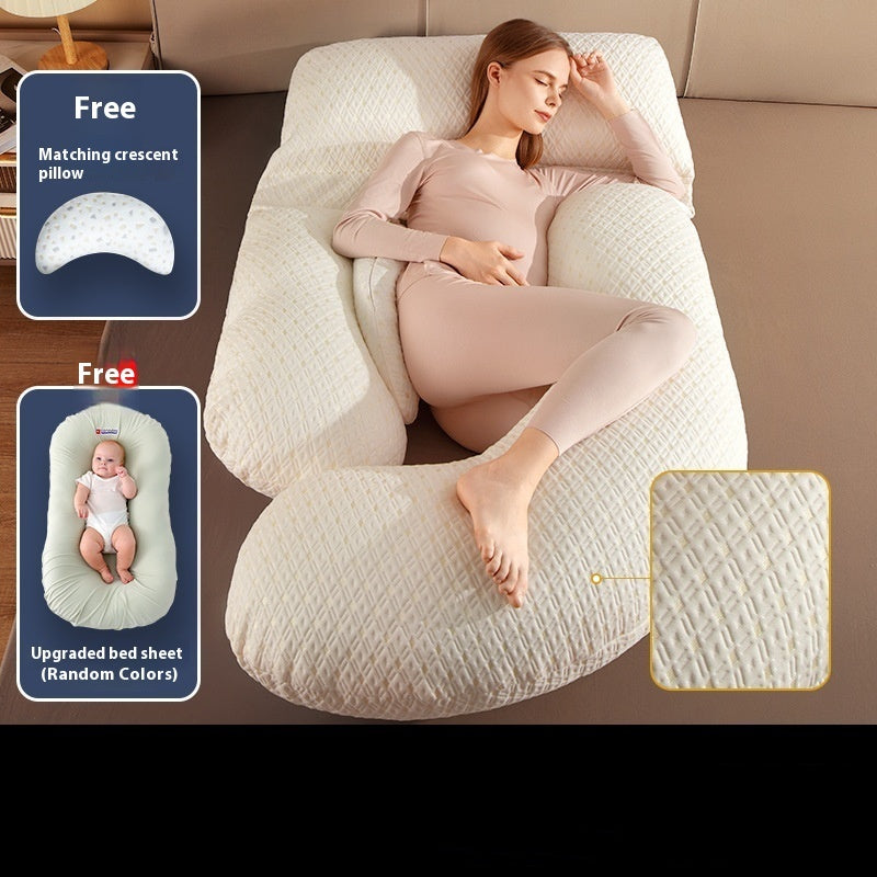 HKM-335187 Maternity Pillow with Waist Support - COOLMAX Memory Foam & Bamboo Fiber