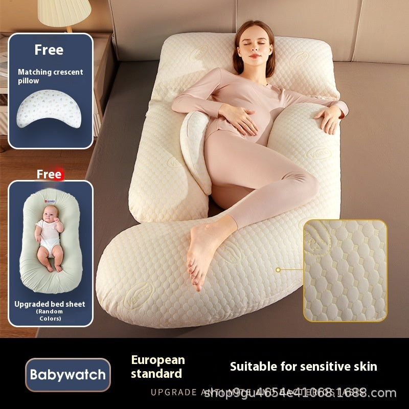 HKM-335187 Maternity Pillow with Waist Support - COOLMAX Memory Foam & Bamboo Fiber