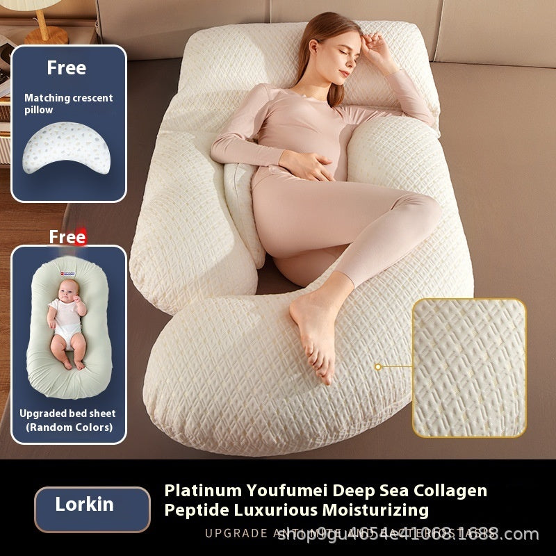 HKM-335187 Maternity Pillow with Waist Support - COOLMAX Memory Foam & Bamboo Fiber