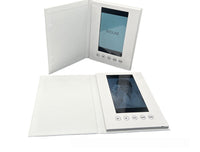 HKM-335251 7-Inch White Hardcover Greeting Card Blank Video Book - Japanese Style Coated Paper