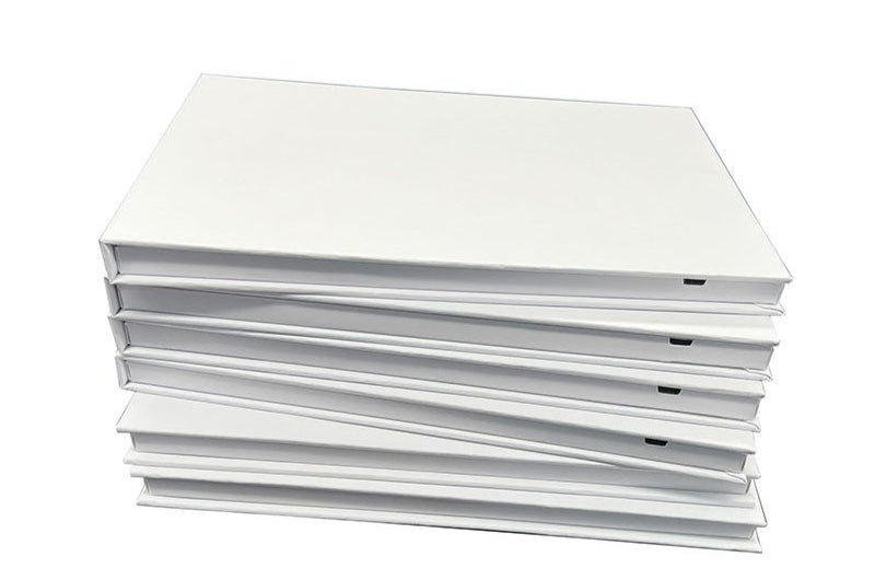 HKM-335251 7-Inch White Hardcover Greeting Card Blank Video Book - Japanese Style Coated Paper