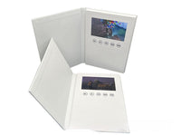 HKM-335251 7-Inch White Hardcover Greeting Card Blank Video Book - Japanese Style Coated Paper