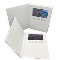 HKM-335251 7-Inch White Hardcover Greeting Card Blank Video Book - Japanese Style Coated Paper