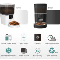 HKM-335251 Adjustable Performance Pet Feeder with Video Camera - Available in 4L & 6L in White and Black
