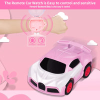 HKM-335379 Children's Mini Handheld Alloy Cartoon Watch Remote Control Car with Lights, USB Rechargeable, Multi-Function Fun