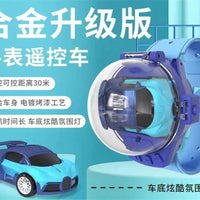 HKM-335379 Children's Mini Handheld Alloy Cartoon Watch Remote Control Car with Lights, USB Rechargeable, Multi-Function Fun