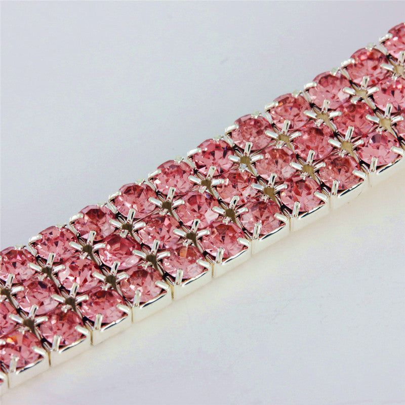HKM-335379 Diamond-Studded Elastic Pet Collar for Cats and Dogs - Mixed Color Options Available
