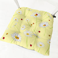 HKM-335443 Daisy Floral Cotton Linen Chair Cushions in Various Styles and Colors