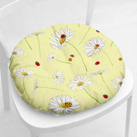 HKM-335443 Daisy Floral Cotton Linen Chair Cushions in Various Styles and Colors