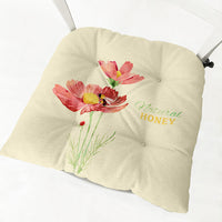 HKM-335443 Daisy Floral Cotton Linen Chair Cushions in Various Styles and Colors