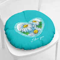 HKM-335443 Daisy Floral Cotton Linen Chair Cushions in Various Styles and Colors