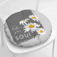 HKM-335443 Daisy Floral Cotton Linen Chair Cushions in Various Styles and Colors
