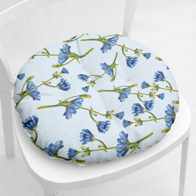HKM-335443 Daisy Floral Cotton Linen Chair Cushions in Various Styles and Colors