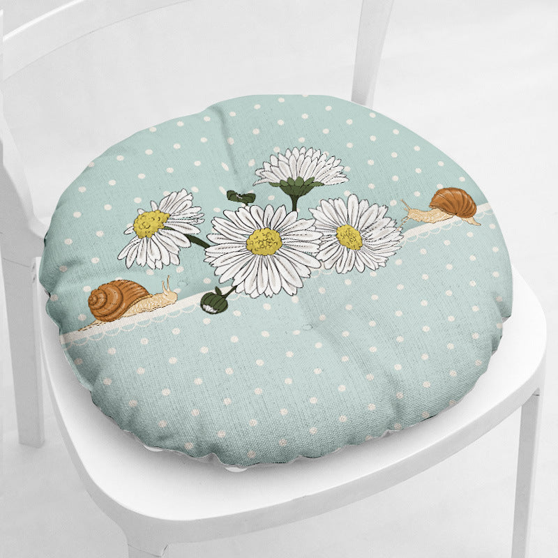 HKM-335443 Daisy Floral Cotton Linen Chair Cushions in Various Styles and Colors
