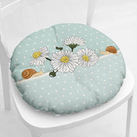 HKM-335443 Daisy Floral Cotton Linen Chair Cushions in Various Styles and Colors