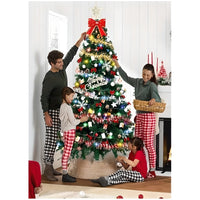 HKM-335507 83-Inch Christmas Tree Set with Accessory Pack - Includes LED Lights, Ornaments, and Star Topper