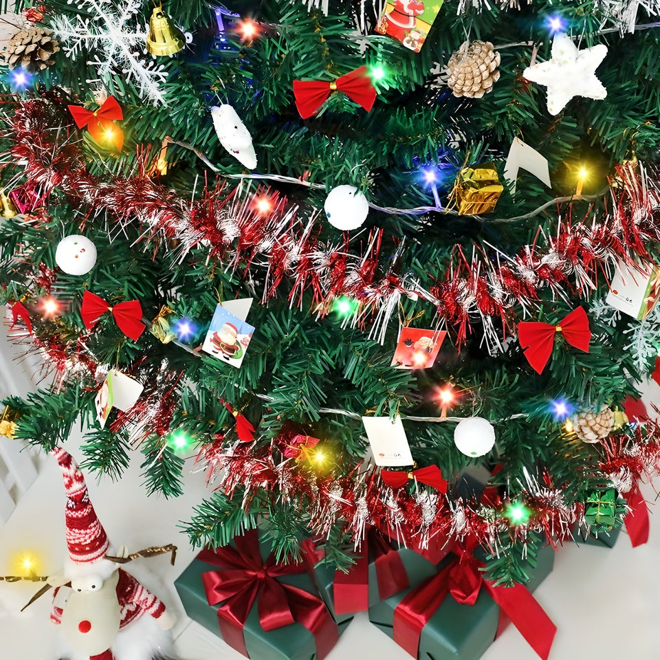 HKM-335507 83-Inch Christmas Tree Set with Accessory Pack - Includes LED Lights, Ornaments, and Star Topper