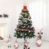 HKM-335507 83-Inch Christmas Tree Set with Accessory Pack - Includes LED Lights, Ornaments, and Star Topper