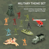 HKM-335635 Military Model Toy Set with Helicopter and Tank for Children 3+