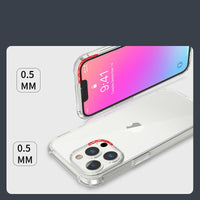 HKM-335635 Transparent Soft TPU Phone Case for iPhone Models - Anti-fall Protective Cover