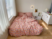 HKM-335699 Cotton 4-Piece Bed Sheet Set with Quilt and Pillow Covers for Comfortable Sleeping