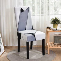 HKM-335763 Waterproof Chair Cover for Single Seat Sofa - Geometric Patterns in Black and Gray