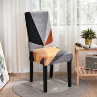 HKM-335763 Waterproof Chair Cover for Single Seat Sofa - Geometric Patterns in Black and Gray